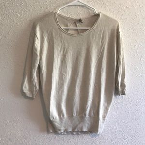 3/4 sleeve silk cashmere sweater